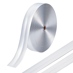 Серебро 10 ярдов ленты из искусственной кожи, для аксессуаров для шитья одежды, серебряные, 1-1/2 дюйм (38 мм)