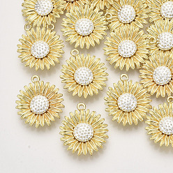 Light Gold Подвески из сплава , цветок, золотой свет, 27.5x24x6 мм, отверстие : 2 мм