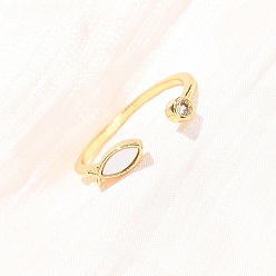 Fish Манжеты из латуни с микро паве кубический цирконий для женщин, с оболочкой, без никеля , реальный 18 k позолоченный, рыба, 18 мм