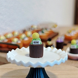 Лайм Миниатюрные украшения из смолы, аксессуары для домашнего кукольного домика с микро-ландшафтом, притворяясь опорными украшениями, питание, желто-зеленые, 8x12~15 мм