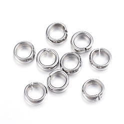 Stainless Steel Color Tarnish Resistant 304 Stainless Steel Quick Link Connectors, Linking Rings, Closed But unsoldered, Stainless Steel Color, 6x2mm