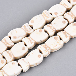 Говлит Синтетических Говлит бисер нитей, рыба, 19~20x10.5~11x5.5~6 мм, отверстие : 0.9 мм, около 19 шт / нитка, 14.57 дюйм (37 см)