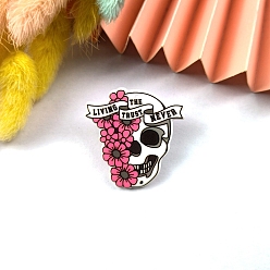 Skull Акриловые подвески серии Хэллоуин, слово никогда не доверяй живым, череп, 35x35 мм