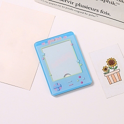 Звезда Акриловый брелок для фотокарт, с шариковыми цепями и прямоугольным прозрачным окном, прямоугольные, Небесно-голубой, звезда картины, 105x75 мм