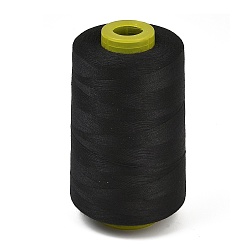 Black Polyester Machine Embroidery Threads, Sewing Thread, Black, 0.3mm, about 5000yards/roll