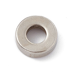 Platinum Donut Refrigerator Magnets, Office Magnets, Whiteboard Magnets, Sturdy Mini Magnets, Platinum, 7.5x2mm, Hole: 3.6mm
