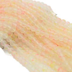 Персиковый Слойка Светящиеся стеклянные бусины из искусственного нефрита, изготовление аксессуаров для браслета своими руками, светящиеся в темноте бусы, розовые, 8 мм, 95~105 шт