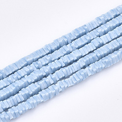 Светло-Синий Природный агат бисер нитей, окрашенные, квадратные бусины хейши, тонкие кусочки бусинок, голубой, 2~2.5x2~2.5x1 мм, отверстие : 1 мм, около 391~448 шт / нитка, 15.7 дюйм