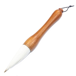 Белый Кисти для каллиграфии, ручка, с ручкой для деревянной щетки, для профессиональной каллиграфии, белые, 15 см