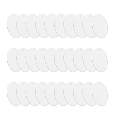 Прозрачный Прозрачные акриловые заготовки большие подвески, для брелка, плоско-круглые, прозрачные, 50x1 мм, отверстие : 3 мм, 60 шт / коробка