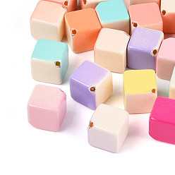 (52) Непрозрачная лаванда Непрозрачные акриловые бусины, кубические, разноцветные, 12~12.5x12~12.5x12~12.5 мм, отверстие : 1.8~2 мм