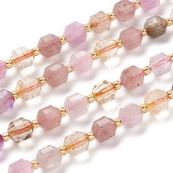 Super Seven Quartz Natural Mixed Quartz Beads Strands, Round, Faceted, 7x7x8mm, Hole: 0.8mm, about 38pcs/Strand, 15.35 inch(39cm)