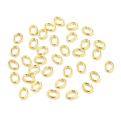Настоящее золото 18K 304 из нержавеющей стали открыты кольца прыжок, овальные, реальный 18 k позолоченный, 3x4x0.7 мм, внутренний диаметр: 1.5x2.5 мм