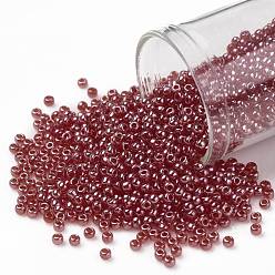 (109B) Siam Ruby Transparent Luster TOHO 11/0 Round Beads, Japanese Seed Beads, (109B) Siam Ruby Transparent Luster, 2.2mm, Hole: 0.8mm, about 1110pcs/bottle, 10g/bottle