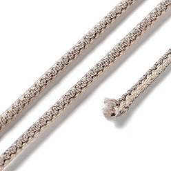 Цвет Древесины 14м двухцветный полиэстеровый плетеный шнур, круглые, деревесиные, 2.5 мм, около 15.31 ярдов (14 м) / рулон