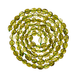 Peridot Natürlichen Peridot Perlen Stränge, Nuggets, getrommelt Stein, 7~12x7~8x4.5~6.5 mm, Bohrung: 0.8 mm, ca. 46 Stk. / Strang, 15.35 Zoll (39 cm), 2 Stränge / box