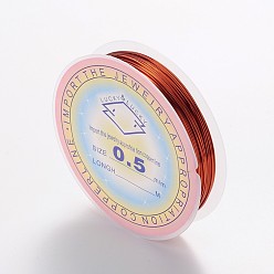 Седло Коричневый Медная проволока, долговечный, седло коричневый, 24 датчик, 0.5 мм, около 26.24 футов (8 м) / рулон