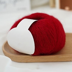 (123L) Белый крем непрозрачный блеск Пряжа мохер, длинная шерстяная пряжа для вязания, для одежды шарфы свитера шали шапки, огнеупорный кирпич, 20г/моток