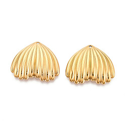 Настоящее золото 18K 304 подвески из нержавеющей стали, ионное покрытие (ip), шарм в форме рыбьего хвоста, реальный 18 k позолоченный, 24x27.5x3.9 мм, отверстие : 1.2~1.4 мм