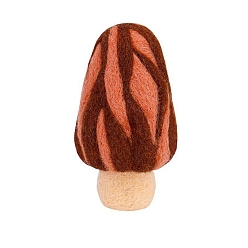 Кокосово-Коричневый Украшения из шерстяного войлока ручной работы, резинка для волос для детей своими руками, гриб/мясистость, кокосового коричневый, 35~45 мм