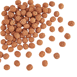 Brun Saddle 100 pièces de perles de rudraksha mala, selle marron, 13.5x12.5~13mm, Trou: 1.2mm