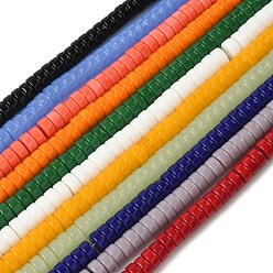 (52) Непрозрачная лаванда Стеклянные бусины, диск, разноцветные, 6x3 мм, отверстие : 1.2 мм, около 115 шт / нитка, 14.96'' (38 см)