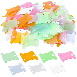 (52) Непрозрачная лаванда 150 шт. пластиковые доски для намотки нитей, бобины для ниток, для вышивки крестом, вышивка, швейное ремесло, разноцветные, 38x35x1 мм