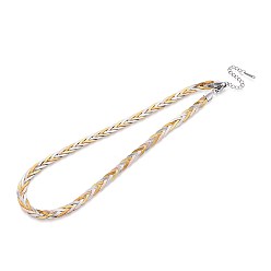 (52) Непрозрачная лаванда 7мм 304 ожерелья из плетеной цепочки из нержавеющей стали с рисунком «елочка», ионное покрытие (ip), разноцветные, 15.75 дюйм (40 см)