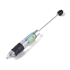 Черный Бисерная ручка, пластиковая многоцветная выдвижная шариковая ручка, для индивидуальной ручки с ювелирными бусинами, чёрные, 148~152x14.5 мм