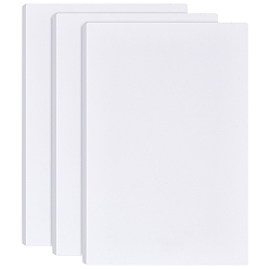 Белый Прямоугольная ПВХ-пена, полиэтиленовый картон, для песочного стола, презентации, художественные проекты, белые, 300x200x12 мм, 3 шт / комплект