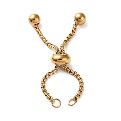 Золотой 304 регулируемые кольца для пальцев из нержавеющей стали, ползунковые цепи для изготовления колец на палец, золотые, 108 мм