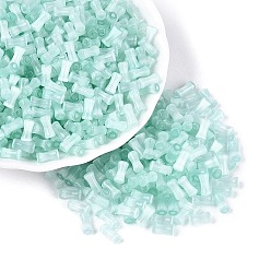 Бледно-бирюзовый Стеклянные бусины в стиле верстака класса А FGB, бамбук совместное, имитация шарики глаза кота, бледные бирюзовая, 7.5x3.5~4 мм, отверстие : 1.2~1.5 мм, Около 3000 шт / фунт