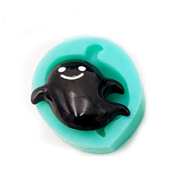 Random Single Color or Random Mixed Color DIY Ghost Food Grade Silicone Molds, Fondant Molds, for Chocolate, Candy, UV Resin & Epoxy Resin Halloween Ornament Making, Random Single Color or Random Mixed Color, 31x31x12mm, Inner Diameter: 24x25mm