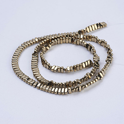 (252) Цвет внутри: морской / фиолетовый на подкладке Гальванизировать немагнитных синтетический гематит бисер пряди, прямоугольные, античная бронза покрытие, 4x2x2 мм, отверстие : 1 мм, около 207 шт / нитка, 15.5 дюйм (39.5 см)