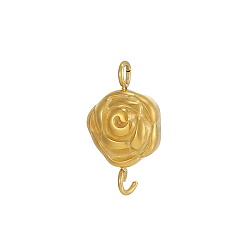 Настоящее золото 18K Цветок 304 соединительные элементы из нержавеющей стали, ионное покрытие (ip), реальный 18 k позолоченный, 11.5x7x3.5 мм, отверстие : 1.5 мм