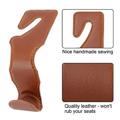 Saddle Brown Microfiber Leather Hooks, Automotive Supplies, Saddle Brown, 117x65x42mm