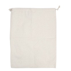 Желтая Старая Ткань  Прямоугольные холщовые упаковочные пакеты, пустые сумки с завязками, старое кружево, 40x30.9x0.3 см