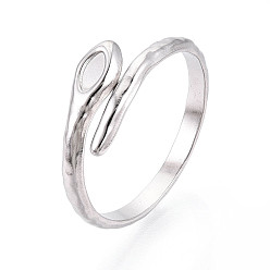 Нержавеющая Сталь Цвет 304 компоненты манжеты из нержавеющей стали, настройка кольца колодки, змея, цвет нержавеющей стали, лоток : 4x2 мм, 18 мм