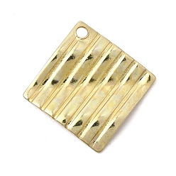 Настоящее золото 18K 304 подвески из нержавеющей стали, ромбовидный шарм, с амбоссом, реальный 18 k позолоченный, 16.5x16.5x1 мм, отверстие : 1.4 мм