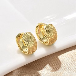 Настоящее золото 18K Латунные серьги обруча, стойки покрытие, долговечный, без свинца и без кадмия, реальный 18 k позолоченный, 11.5x5.5 мм