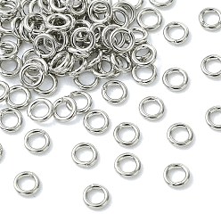 Real Platinum Plated SHEGRACE Brass Closed Jump Rings, Round, Cadmium Free & Lead Free & Nickel Free, Real Platinum Plated, 3.5x0.8mm, Inner Diameter: 2mm, 20 Gauge
