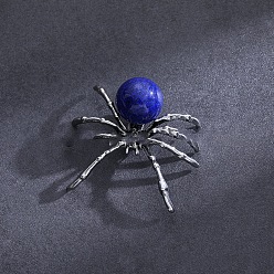 Ляпис-Лазурь Натуральный лазурит, украшения для домашней вечеринки на Хэллоуин, паук, 40x47 мм