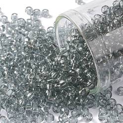 (9) Transparent Black Diamond Тохо 8/0 круглые бусины, японский бисер, (9) прозрачный черный ромб, 8/0, 3 мм, отверстие : 1 мм, Около 222 шт / 10 г