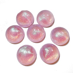 Бледно-фиолетовый Красный 10 шт. Кабошоны из смолы, с блеском порошок, плоско-круглые, бледно-фиолетовый красный, 15 мм, 10 шт / комплект