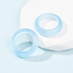 Светло-Голубой Cat Eye палец кольца, простые кольца для женщин, Небесно-голубой, 6 мм, внутренний диаметр: 18 мм