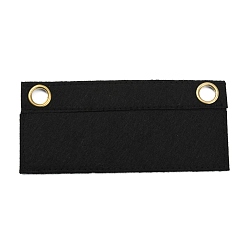 Black Felt Purse Organizer Insert, Mini Envelope Handbag Shaper Premium Felt, Bag Accessories, with Iron Grommets, Rectangle, Black, 59x129x1.5mm, Hole: 9.5mm