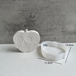 Яблоко Тема Хэллоуина своими руками силиконовая форма, изготовление изделий из эпоксидной смолы, изготовление свечей, белые, яблоко, 106x103x26.5 мм