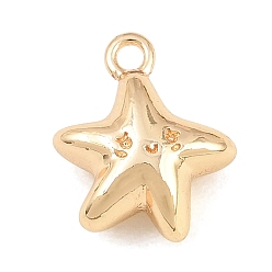 Real 14K Gold Filled 304 Stainless Steel Charms, Star Charms, Long-Lasting Plated, Real 14K Gold Filled, 11.5x10x5mm, Hole: 1.3mm