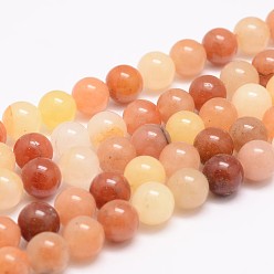 Топаз Нефрит Природный Топаз нефритовый шарик нити, круглые, 10 мм, отверстие : 1 мм, около 38 шт / нитка, 15.5 дюйм