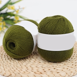 Цвет Оливы Кашемировая пряжа для вязания, для одежды шарфы свитера шали шапки, оливковый, 50г/моток
